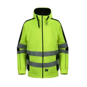 Pesso FL05 Fleecejakke - HiVis Gul/Sort