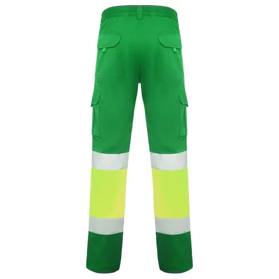 Roly Workwear Daily Stretch bukse - HiVis Grønn/Gul - Bilde 2