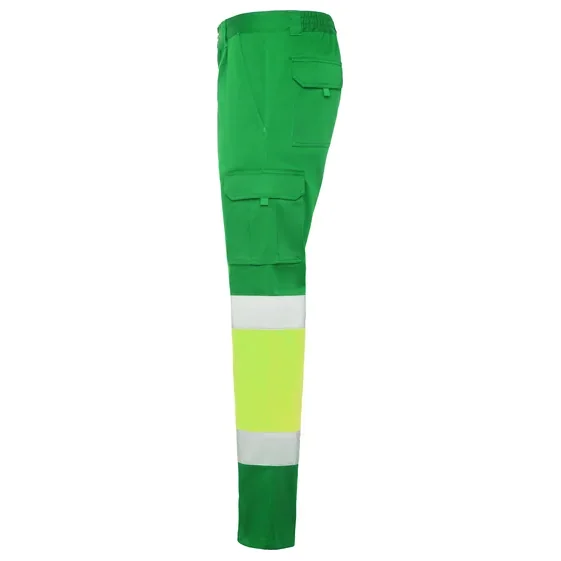 Roly Workwear Daily Stretch bukse - HiVis Grønn/Gul - Bilde 3