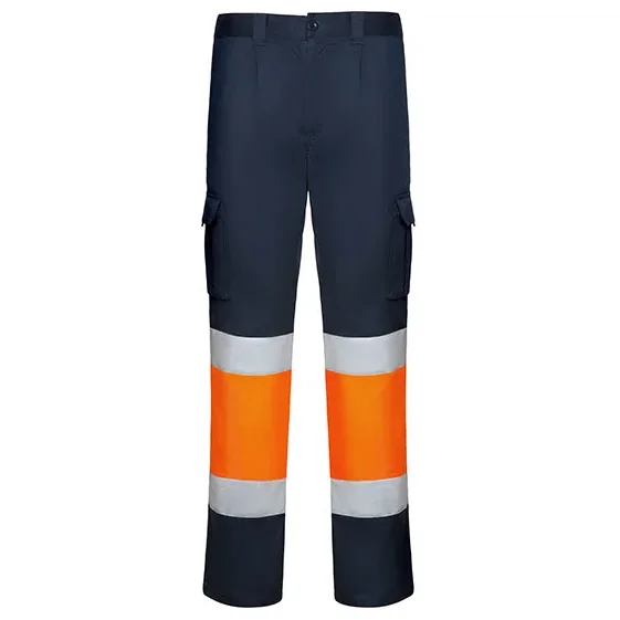 Roly Workwear Daily Stretch bukse - HiVis Orange/Marine