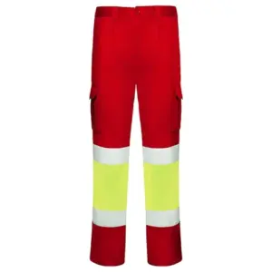 Roly Workwear Daily Stretch bukse - HiVis Rød/Gul