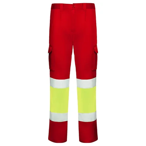 Roly Workwear Daily Stretch bukse - HiVis Rød/Gul