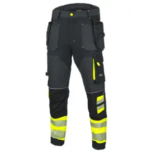 Rewelly Stretch Plus Construction arbeidsbukse - HiVis Grå/Gul