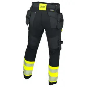 Rewelly Stretch Plus Construction arbeidsbukse - HiVis Grå/Gul - Bilde 2